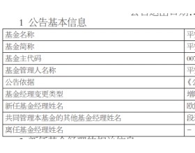 平安基金4只债基增聘